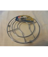 Chrome Trivet With Ball Feet Kitchen Helpers from The Good Cook 8&quot; Diameter - $23.75