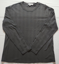 Men&#39;s Calvin Klein Gray Ribbed Crew Neck Pullover Shirt - Size XL - £11.55 GBP