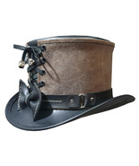 Vest And Bow Black Leather Top Hat - $325.00