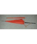 Antique Umbrella With Cover &amp; Sterling Handle Salmon Color Never Used - £55.03 GBP