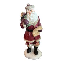 Vintage Santa Claus Figure with Toys and List 5.5&quot; Christmas Decor Enesco 1994 - $9.89