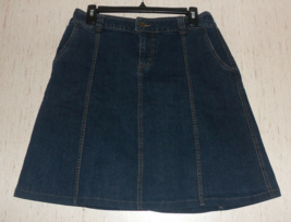 Excellent Womens Woolrich Dark Wash Denim Skirt Size 8 - £22.03 GBP