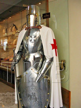 Medieval Knight Suit Of Templar Armor W/Sword Combat Armor - £543.96 GBP
