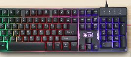 Zio Korean English Gaming Keyboard USB Wired LED Backlight Membrane Keyboard image 6