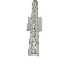 Cut Crystal Wall Sconce Bar 24 Inch Modern Wired Fixture Untested - £38.68 GBP