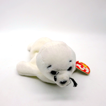 Ty Beanie Baby Seamore the White Seal 1993 PVC with Hanging &amp; Tush Tags ... - $18.71