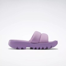 Reebok Women&#39;s Cardi Slide Puzzled Purple HP6570 Size 5 - £48.72 GBP