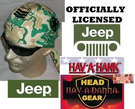 Genuine Licensed Jeep Star Camo Lined Tied Doo Do Rag Fitted Bandana Skull Cap - £11.35 GBP