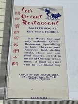 Matchbook Cover  Lee’s Orient Restaurant  Key West, Florida   gmg  Unstruck - $12.38