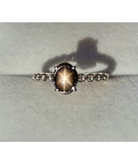 Natural Bankacha Black Star Sapphire Ring in Platinum Sterling, 2.60 ctw... - £47.14 GBP