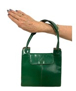 I Miller Purse Handbag Green Leather Change Purse Mirror Beautiful Bags ... - $74.25