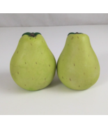 Vintage Fresh Green Pears Ceramic Salt &amp; Pepper Shakers - $254.05 MXN