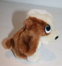 Mini Hush Puppies Plush Basset Hound Puppy Dog Brown White Stuffed Soft Toy Vtg - £10.88 GBP