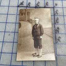 WWI RPPC Handsome Young Sailor Real Photo By W.H. Mowrey Newport RI - $290.06 MXN