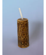 Disney Enchanted Tiki Room Plastic Tumbler Cup 8.5" Brown - $10.99