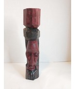 Hand Carved Art Ironwood Carving Statue Jamaican Man Tiki Style 8.5&quot;t - £9.75 GBP