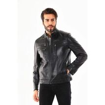 Vinci The Rossi Black Leather Men Jacket image 3