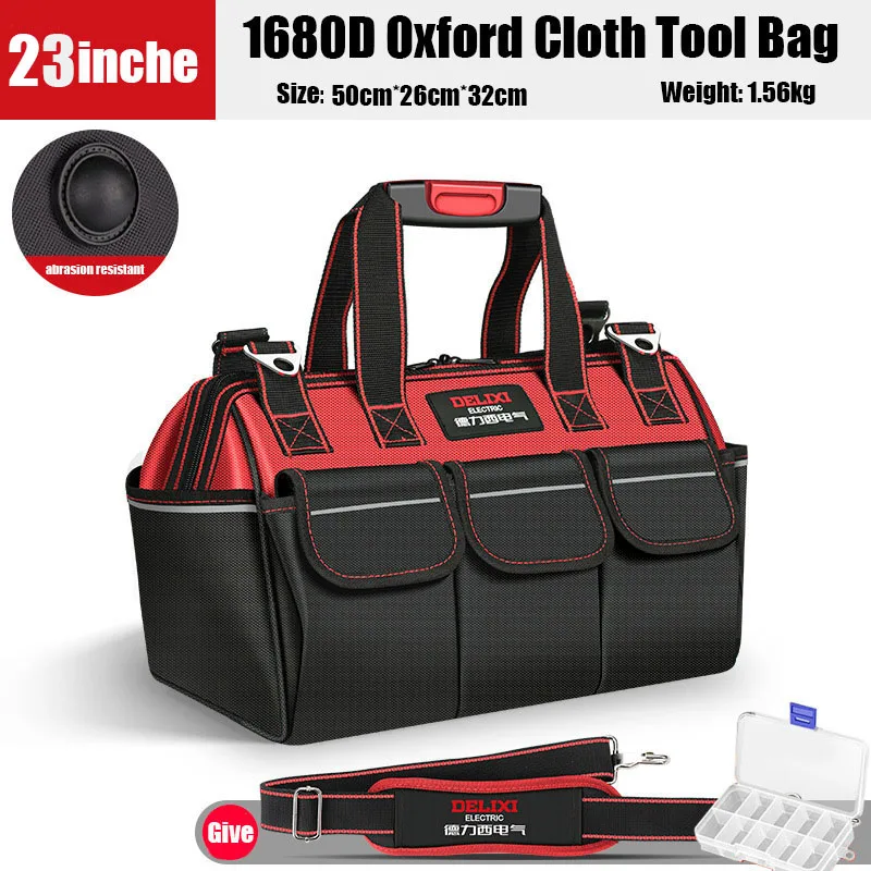 2023 1680D Ox Cloth Tool Bag Professional Electrician Wrench Waterproof Wor Mult - £71.97 GBP