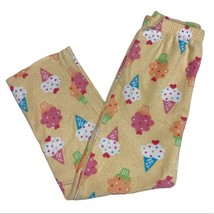 Soft Cozy Ice Cream Pattern Fleece PJ Pajama Bottom Pants Medium Elastic... - $2.97