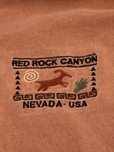 Vintage Cotton Deluxe By Anvil 3/4” Sleeve 1/4 Button Shirt Red Rock Can... - $28.04