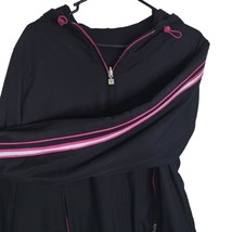 Everlast Full Zip Sweatshirt Windbreaker Black Pink Womens Medium - £8.87 GBP