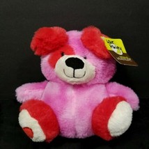 Chubby Dog Plush Red Hot Pink Valentine Puppy Stuffed Animal Adventure w/ Tags - £14.20 GBP