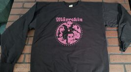 Maneskin Banda Sudadera Cuello Redondo - Negro y Rosa Gráfico ~ sin Usar... - $21.99