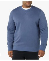 Goodthreads Men&#39;s Crewneck Washed Fleece Sweatshirt Size Medium Indigo  - £10.40 GBP