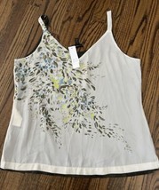 NEW White House Black Market Reversible V-neck Tank Floral/Camo Size M NWT - £34.42 GBP