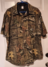 Mossy Oak Pursuits Break Up Infinity Camo Button Shirt Mens XL Outdoor S... - £16.40 GBP