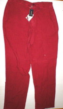 NWT New Mens US 36 X 36 Mabitex Italy 54 Dark Red Pants Designer Linen T... - $589.05