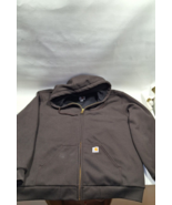 Vintage Carhartt MDT Quilted Duck Canvas Hooded Jacket Black Size Large - €59,76 EUR