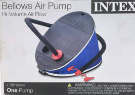 Bellows Air Pump 12&quot; Intex Hi-Volume Air Flow Inflate-Deflate Foot - £9.49 GBP