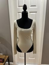 Lululemon Long Sleeve Cream Bodysuit Sz M - $39.60