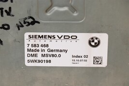 Bmw 328i 528i N52 3.0L Engine Control Module Computer Ecu Ecm Pcm 7-583-468 image 3