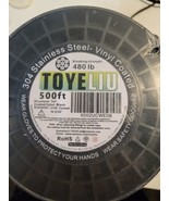 500 ft TOYELIU 304 Stainless Steel Vinyl Wire Rope 1/16 Inch Coated to 3... - $95.03
