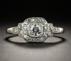 Bague de fiançailles délicate 1,50 ct taille ronde simulée diamant or bl... - £202.64 GBP