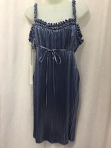Susana Monaco Dusty Blue Pleated Dress Size 4 NWT - £78.14 GBP