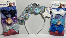 Frozen Bows &amp; Headband New Assorted Colors (6 Pieces) - £9.56 GBP