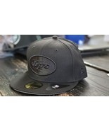 New Era 5950 Authentic NY Jets Black Out Fitted Black Cap Men Size - $531.98 MXN