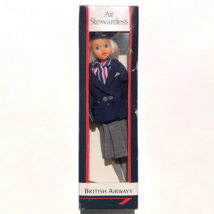 British Airways Air Stewardess Doll by Rexard Vintage Boxed Collectable Uniform - £29.65 GBP