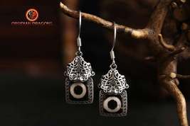 Traditional Tibetan earrings. DZI, sacred Tibetan agates - £60.13 GBP