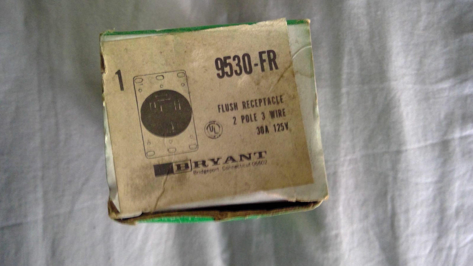 BRYANT 9530-FR Flush Receptacle 2 Pole, 3 Wire, 30A, 125V - $6.59