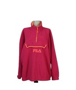 Fila Magic Line Fleece Quarter-zip pullover Jacket Pink womens size XL VTG - £32.12 GBP