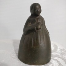 Vtg.Brass Bell Farm House Lady Primative Original Clapper 3&quot;1/4 - £31.23 GBP