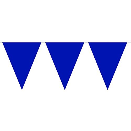 Blue Plastic Pennant Party Banner - $6.37