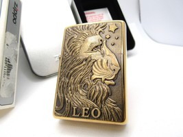 Barrett Smythe Lion Leo Solid Brass Zippo 2000 Unfired Rare - £409.04 GBP