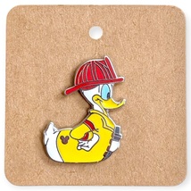 Donald Duck Disney Pin: Firefighter Fireman Rubber Duck - £15.54 GBP