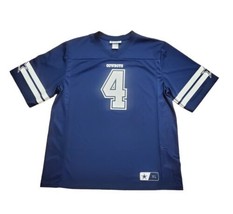 Dallas Cowboys Dak Prescott #4 Jersey Men&#39;s XL Blue NFL Football Authentic - £34.11 GBP