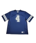 Dallas Cowboys Dak Prescott #4 Jersey Men&#39;s XL Blue NFL Football Authentic - £34.26 GBP